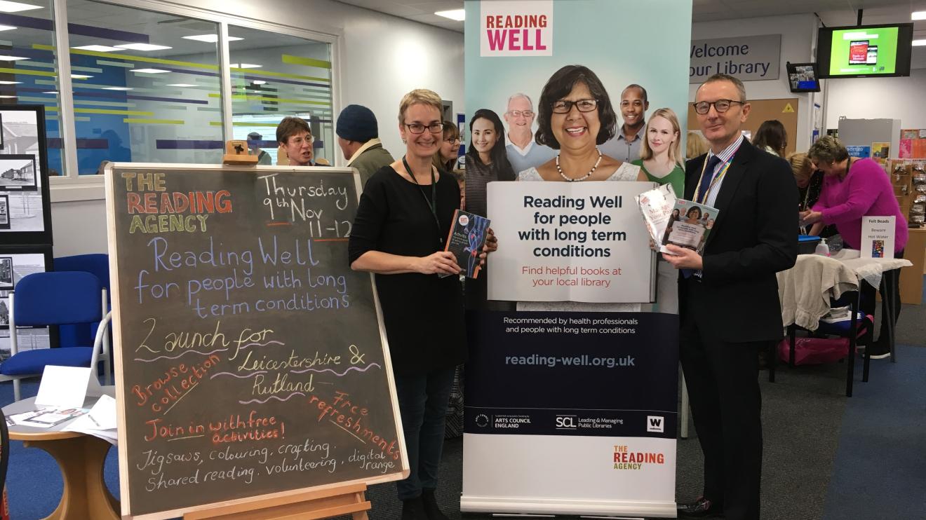 The Reading Well Books on Prescription scheme launch took place at Wigston Library