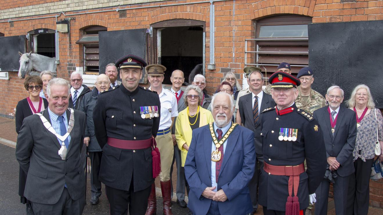 Green plaque unveiled at Remount Barracks