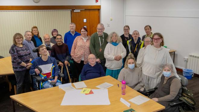 Leicestershire County Council's engagement team smile together 