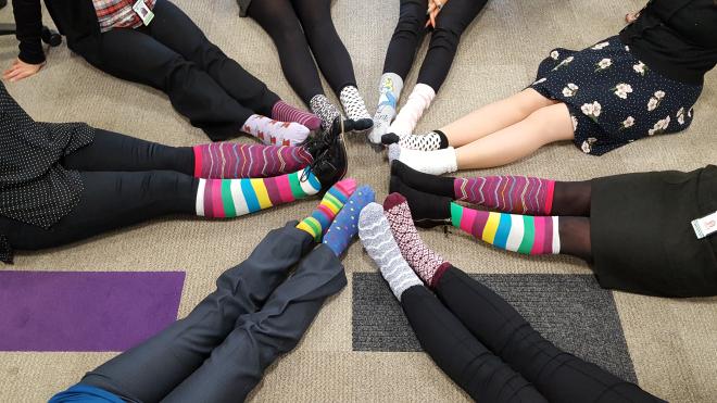 Youngsters encouraged to wear odd socks to tackle stigma around bullying