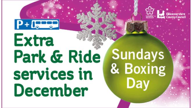 Park and Ride logo promoting Christmas services