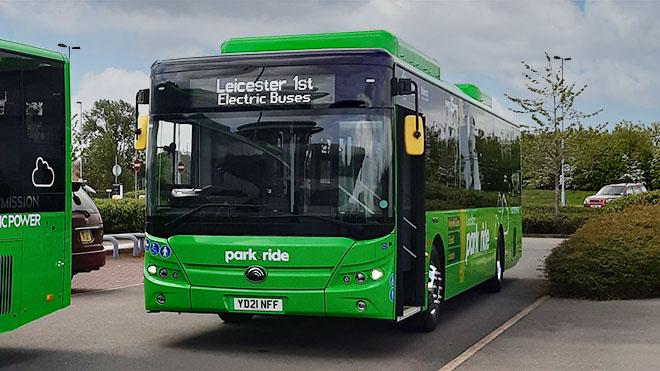 Electric park and ride bus