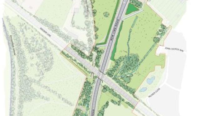 A sketch of the proposed link road.